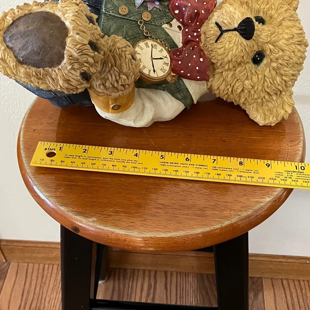 LARGE RESIN TEDDY BEAR 10” TALL